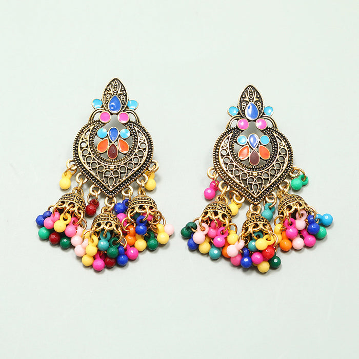 Jewelry WholesaleWholesale fringe bohemian alloy stud earrings JDC-ES-KaiQ005 Earrings 凯庆 %variant_option1% %variant_option2% %variant_option3%  Factory Price JoyasDeChina Joyas De China