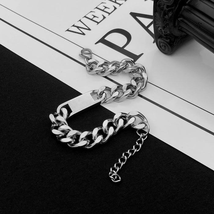 Jewelry WholesaleWholesale Hip Hop Chain Titanium Steel Cuban Bracelet JDC-BT-JiuB006 Bracelet 玖柏 %variant_option1% %variant_option2% %variant_option3%  Factory Price JoyasDeChina Joyas De China