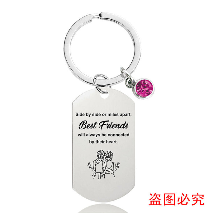 Jewelry WholesaleWholesale Good Friends Electroplated Metal Keychain JDC-KC-GangGu005 Keychains 钢古 %variant_option1% %variant_option2% %variant_option3%  Factory Price JoyasDeChina Joyas De China