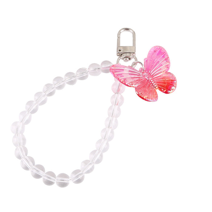 Wholesale Keychains Acrylic Butterfly Bead Bracelet MOQ≥2 JDC-KC-YiHan034