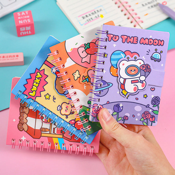 Wholesale Notebook Paper Cartoon Coil Book Magnetic Buckle JDC-NK-KuY003