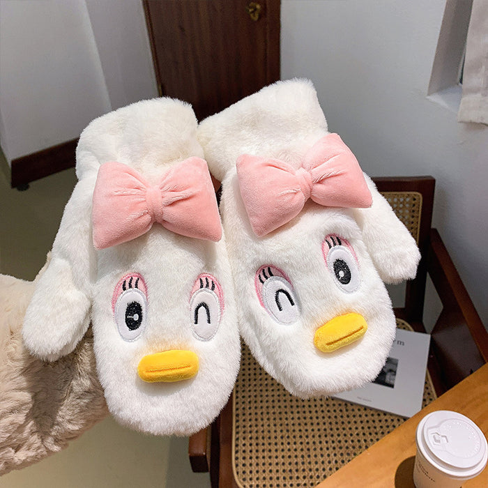 Wholesale Gloves Polyester Plus Velvet Warm Cute Cartoon MOQ≥2 JDC-GS-JingZ009