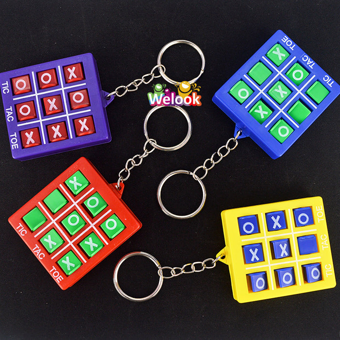 Wholesale Random Tic Tac Toe Game XO Rotating ABS Keychain MOQ≥4 JDC-KC-WeiLe001