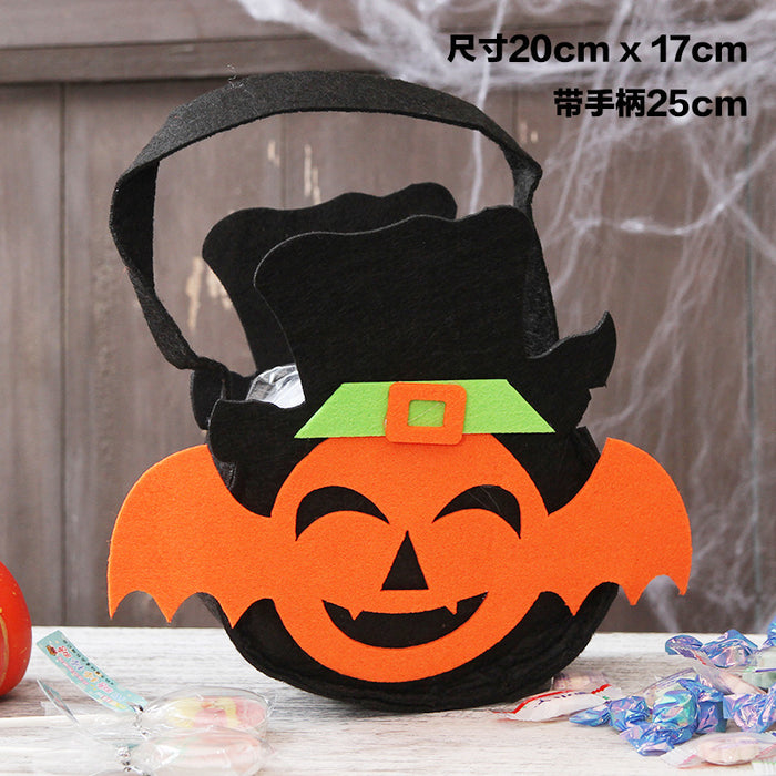 Wholesale Handbags Cloth Halloween Kids Pumpkin Tote Bag Candy Bag MOQ≥2 JDC-HB-Yimo001