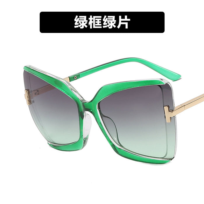 Wholesale Large Frame T-Shape Sunglasses Ladies Cat Eye Butterfly JDC-SG-PLS075