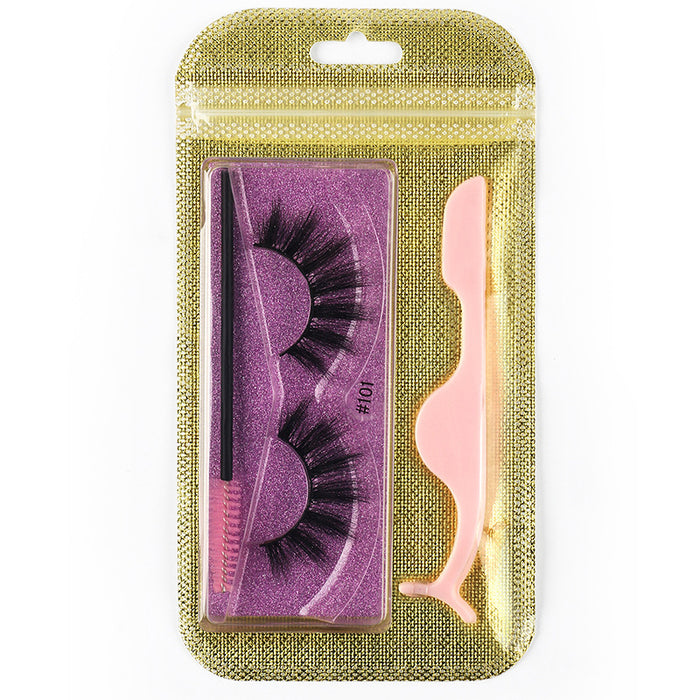 Wholesale combination 3d false eyelashes natural thick pair MOQ≥3 JDC-EY-LanJL002