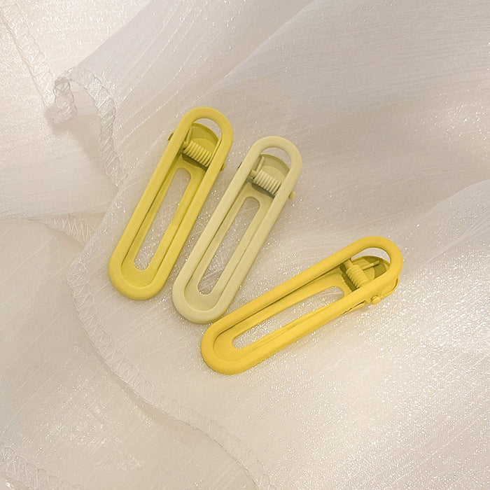 Wholesale hairpin plastic alloy candy color duckbill clip MOQ≥2 JDC-HC-SD002