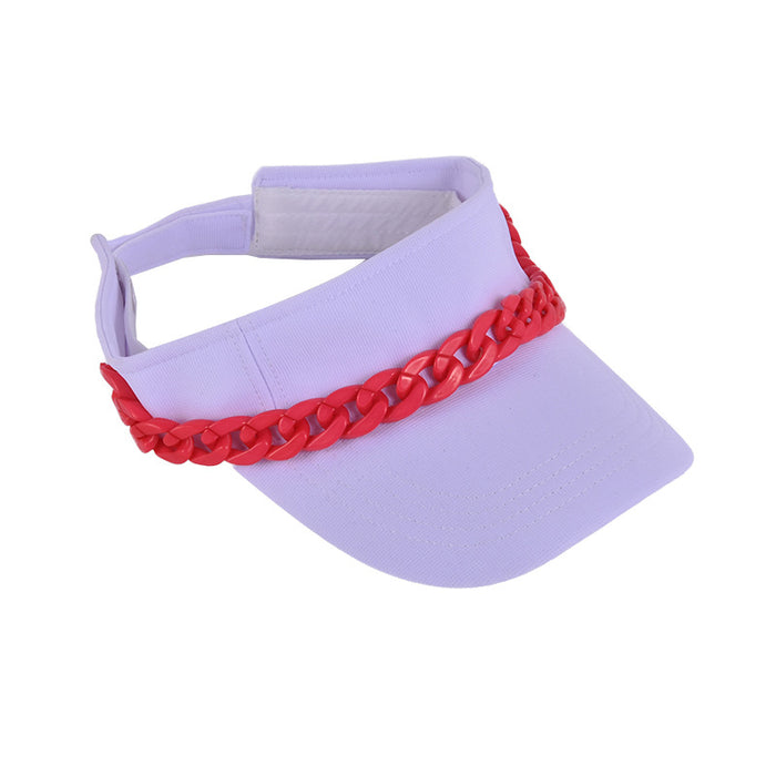 Jewelry WholesaleWholesale Thick Chain Polyester Empty Top Hat Sun Hat MOQ≥2 JDC-FH-ZhuoP006 Fashionhat 卓澎 %variant_option1% %variant_option2% %variant_option3%  Factory Price JoyasDeChina Joyas De China