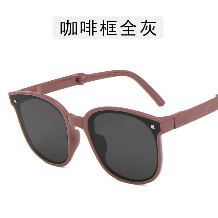 Wholesale children's foldable second generation sunglasses men's UV protection JDC-SG-GuangD014