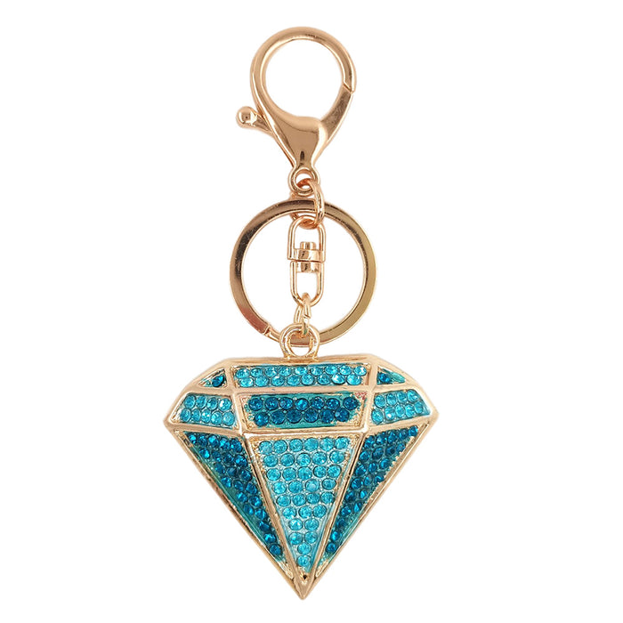 Wholesale Diamond Pendant Accessories Metal Keychain Hollow Rhombus MOQ2 JDC-KC-ChaoK015