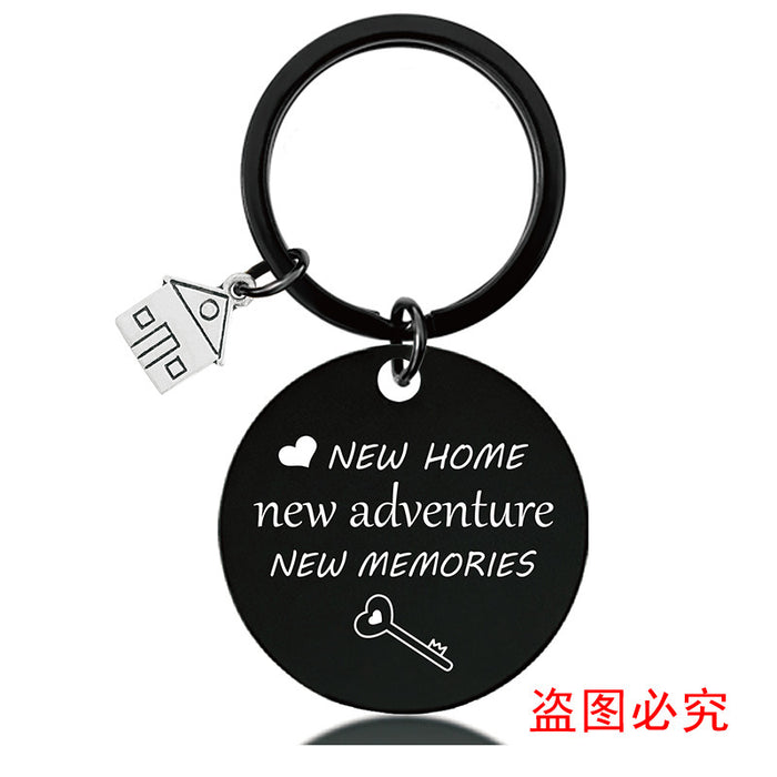 Jewelry WholesaleWholesale houses housewarming new home house lettered metal keychains JDC-KC-GangGu030 Keychains 钢古 %variant_option1% %variant_option2% %variant_option3%  Factory Price JoyasDeChina Joyas De China