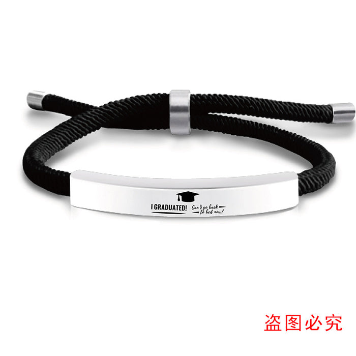 Jewelry WholesaleWholesale Braided Stainless Steel Graduation Season Bracelet JDC-BT-GangGu005 Bracelet 钢古 %variant_option1% %variant_option2% %variant_option3%  Factory Price JoyasDeChina Joyas De China