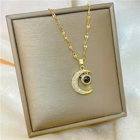 Jewelry WholesaleWholesale I love you versatile titanium necklaces JDC-NE-youw001 necklaces 优旺 %variant_option1% %variant_option2% %variant_option3%  Factory Price JoyasDeChina Joyas De China