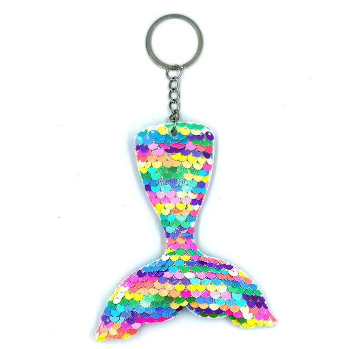 Jewelry WholesaleWholesale Sequin Mermaid Tail Keychain JDC-KC-QiShi002 Keychains 奇释 %variant_option1% %variant_option2% %variant_option3%  Factory Price JoyasDeChina Joyas De China