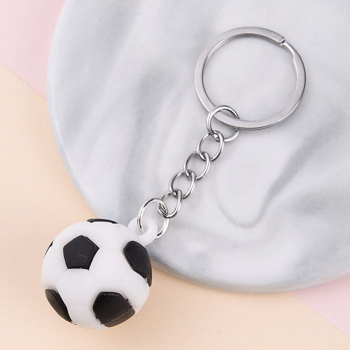 Wholesale Keychain PVC Cute Cartoon Football Basketball Pendant JDC-KC-AQing001