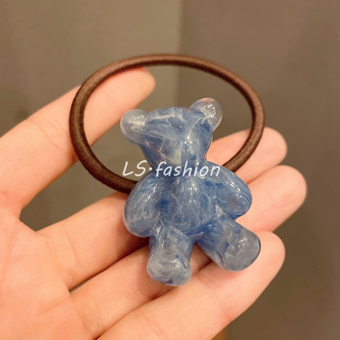 Wholesale candy color bear hair rope girl rubber band hair band JDC-HS-LiS006