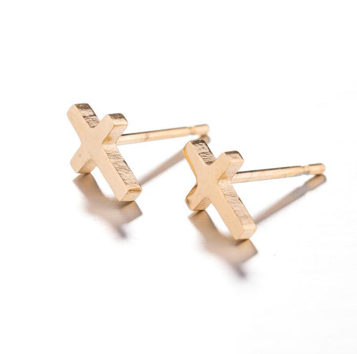 Wholesale Stainless Steel Cross Earrings JDC-ES-SS011