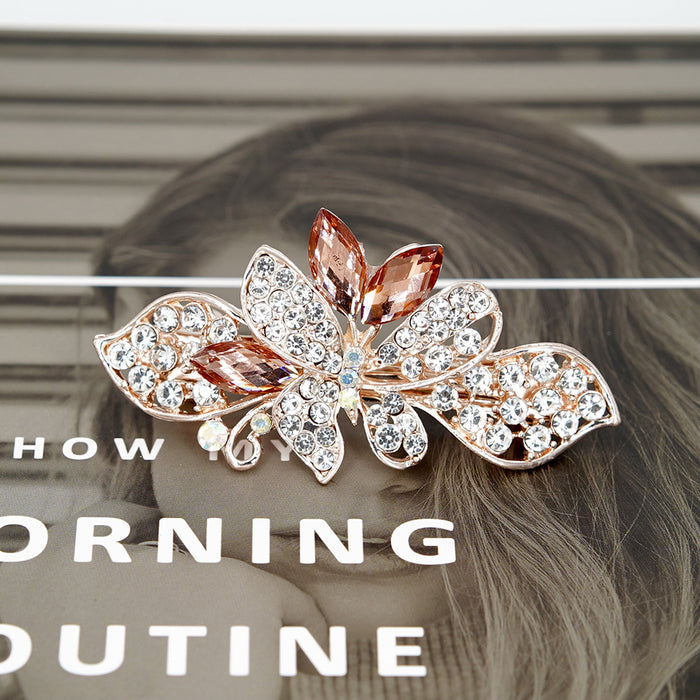 Jewelry WholesaleWholesale butterfly flying crystal diamond hairpin JDC-HC-HG010 Hair Clips 花顾 %variant_option1% %variant_option2% %variant_option3%  Factory Price JoyasDeChina Joyas De China