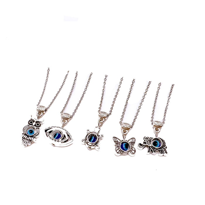 Wholesale Necklace Alloy Cartoon Small Animal Devil's Eye Clavicle Chain MOQ≥2 JDC-NE-QingH003