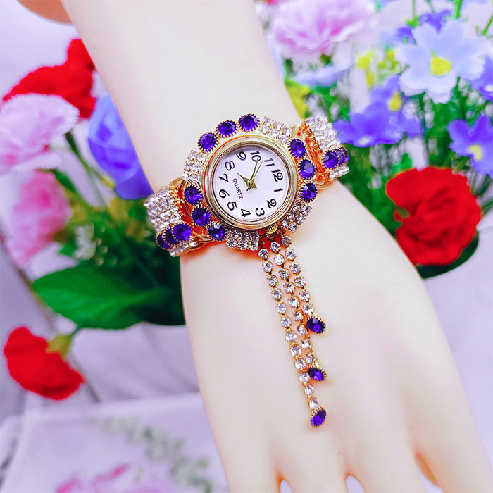 Wholesale Eco-Friendly Copper Diamond Ladies Watches MOQ≥2 JDC-WH-YuY001