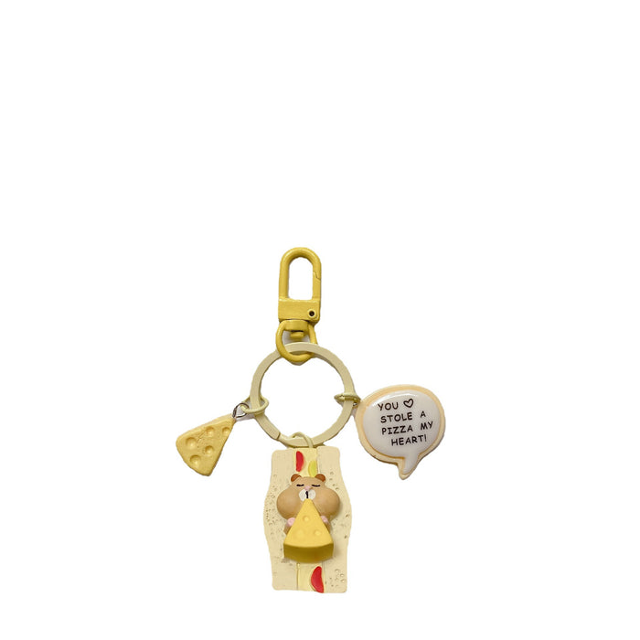 Wholesale Cartoon Food Toy Simulation Bread Resin Keychain MOQ≥2 JDC-KC-ShuoK001