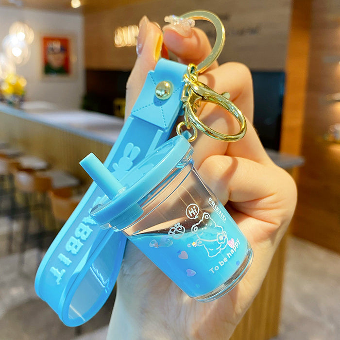 Wholesale cartoon milk tea cup cute keychain JDC-KC-XuanYi009