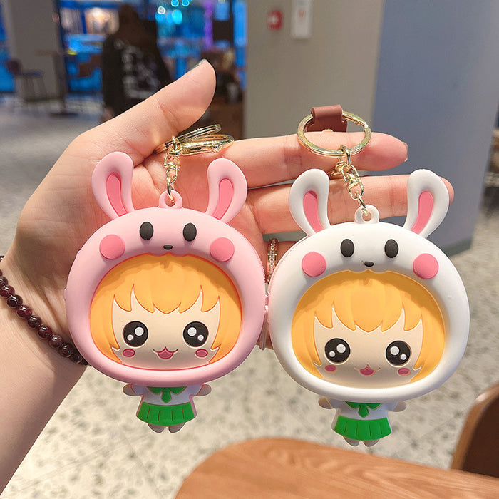 Wholesale Cartoon Silicone Coin Purse Keychain JDC-KC-JCai013