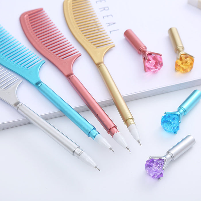 Wholesale Diamond Comb Shape Plastic Ballpoint Pen JDC-BP-Liuj014