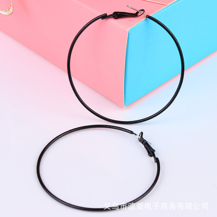 Jewelry WholesaleWholesale Spray Paint Candy Fifteen Colors Big Circle Earrings JDC-ES-DUAI008 Earrings 渡爱 %variant_option1% %variant_option2% %variant_option3%  Factory Price JoyasDeChina Joyas De China