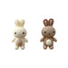 Jewelry WholesaleWholesale 925 Silver Needle Milk Coffee Color Cartoon Bear and Rabbit Earrings JDC-ES-HanXi001 Earrings 涵熙 %variant_option1% %variant_option2% %variant_option3%  Factory Price JoyasDeChina Joyas De China