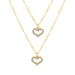 Jewelry WholesaleWholesale Rhinestone Alloy Love Double Layered Necklace JDC-NE-F048 Necklaces 韩之尚 %variant_option1% %variant_option2% %variant_option3%  Factory Price JoyasDeChina Joyas De China
