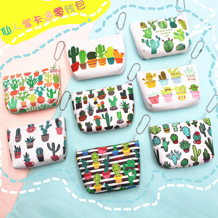 Jewelry WholesaleWholesale Cactus Storage PU Coin Purse Creative Cartoon Wallet JDC-WT-Donglej018 Wallet 东津 %variant_option1% %variant_option2% %variant_option3%  Factory Price JoyasDeChina Joyas De China