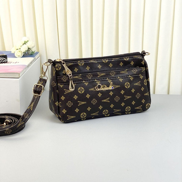 Wholesale shoulder bag PU multi-layer large capacity JDC-SD-Qianzi002