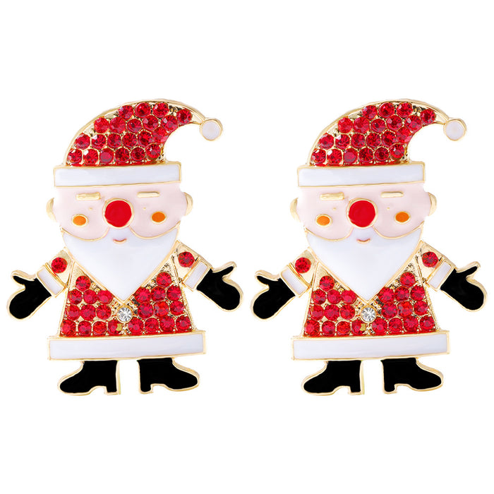 Wholesale Earrings Alloy Drop Oil Christmas MOQ≥2 JDC-ES-SHIYU002