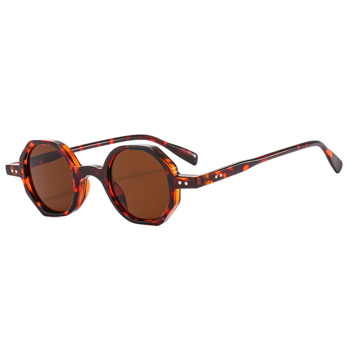 Wholesale Sunglasses PC Retro Round Outdoor Sunscreen Anti-Blue Light Frame MOQ≥2 JDC-SG-MinL003