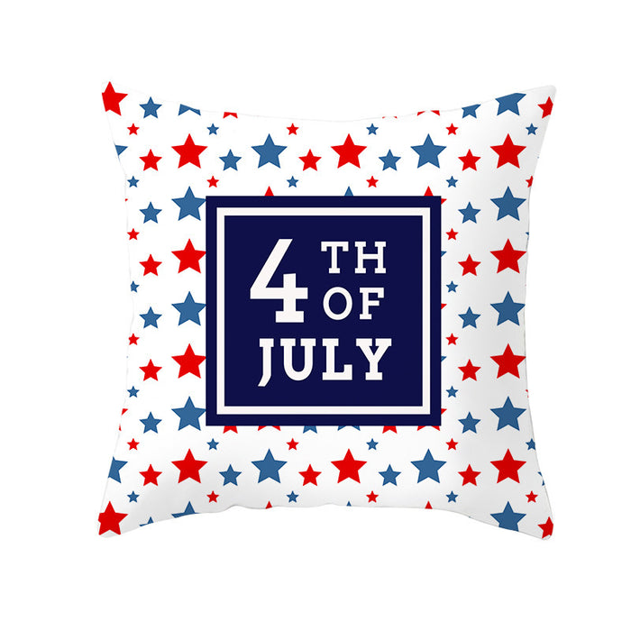 Wholesale 4th of July Independence Day Pillowcase Peach Skin Print MOQ≥2 JDC-PW-Jinze001