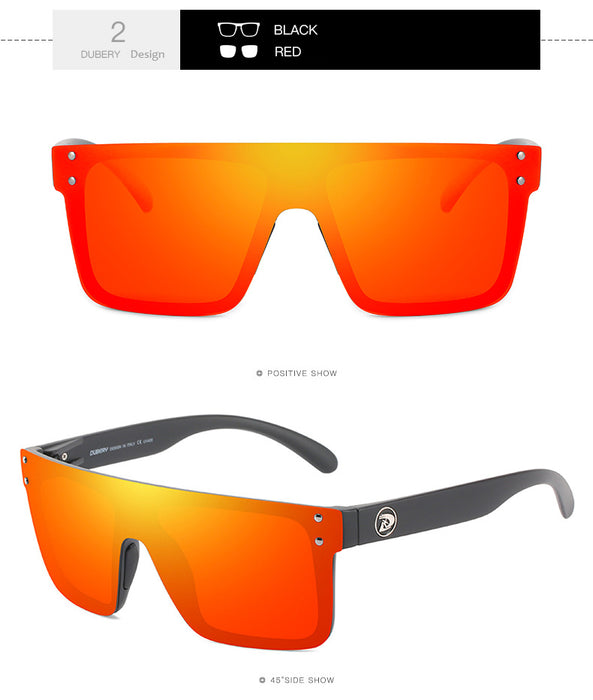 Wholesale One Piece Large Frame Sunglasses Polarized Sports Cycling Glasses without box JDC-SG-TieP012