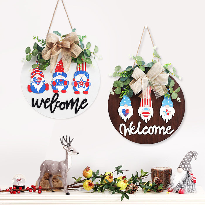 Wholesale 4th of July Independence Day Decorative Supplies Garland Flag Door Hanging Ornament MOQ≥2 JDC-OS-SY005