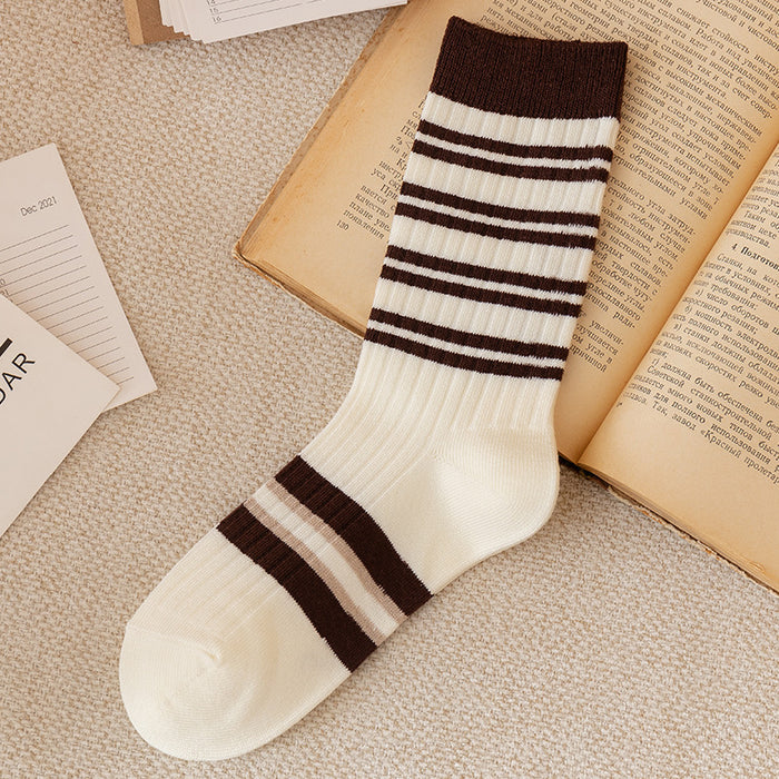 Wholesale Sock Cotton Sweat Absorbing Socks Striped MOQ≥2 JDC-SK-CYu021