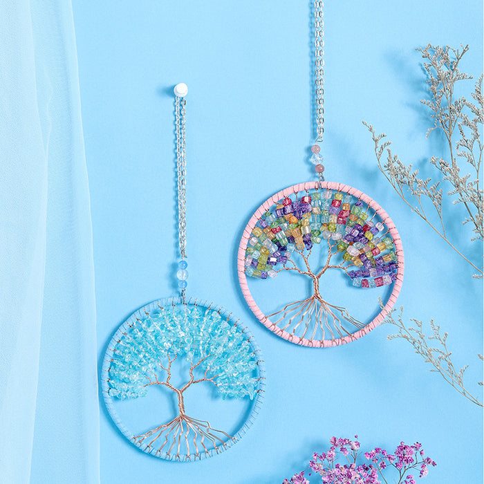 Jewelry WholesaleWholesale Crystal Crushed Stone Tree of Life Metal Home Pendant JDC-DC-MYu011 Dreamcatcher 梦羽 %variant_option1% %variant_option2% %variant_option3%  Factory Price JoyasDeChina Joyas De China