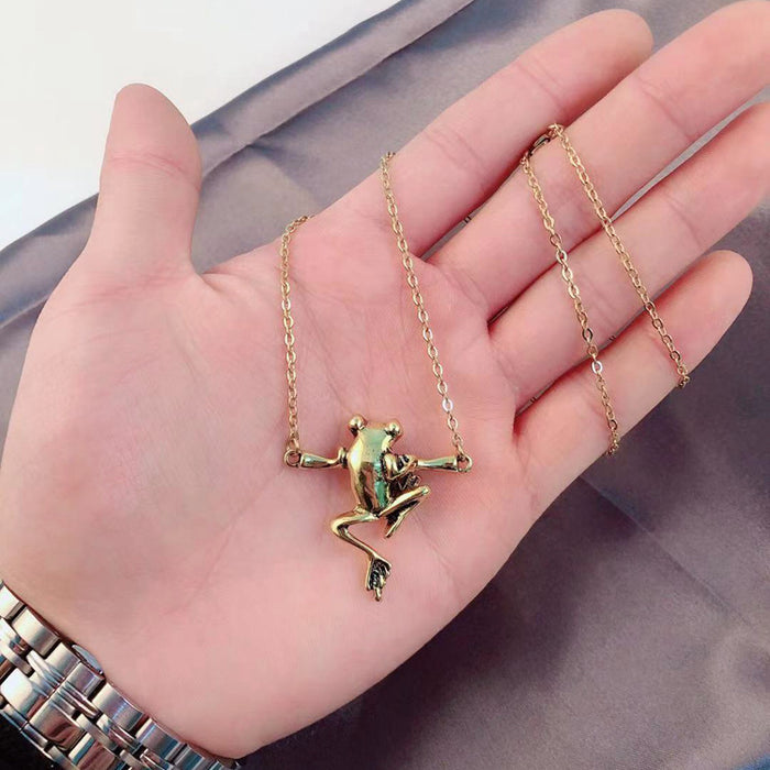 Wholesale Necklace Metal Simple Cute Frog Clavicle Chain JDC-NE-JiSha009