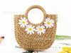 Jewelry WholesaleWholesale sticky flower dual-purpose paper rope straw woven shoulder tote bag JDC-HB-Feif005 Handbags 非凡 %variant_option1% %variant_option2% %variant_option3%  Factory Price JoyasDeChina Joyas De China