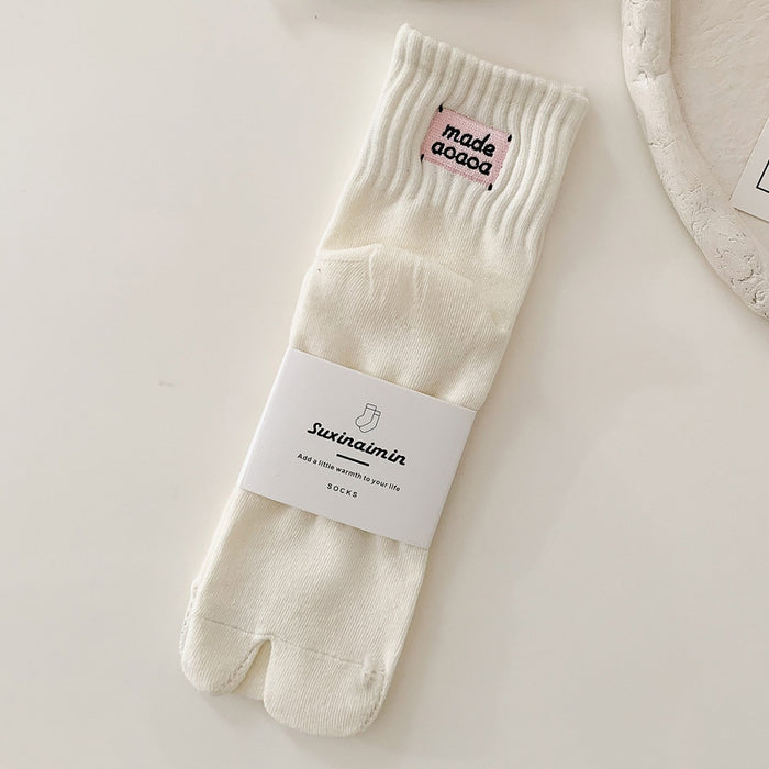 Wholesale Sock 100% Cotton Breathable Sweat Absorbing Black and White Medium Tube MOQ≥3 JDC-SK-AiM001