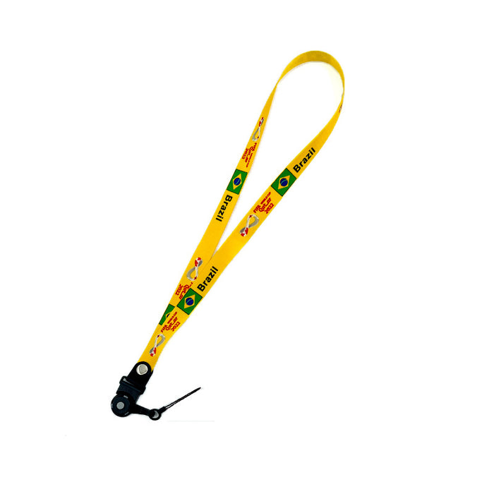 Wholesale Keychains Polyester Fabric Plastic Buckle 2022 Qatar World Cup Lanyard Keychain MOQ≥2 JDC-KC-KErM002