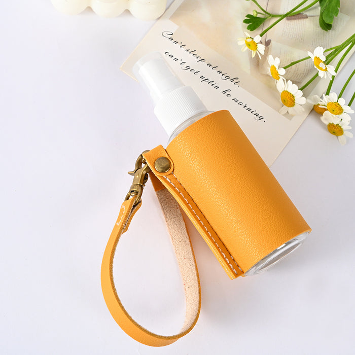 Jewelry WholesaleWholesale Portable Hand Sanitizer Leather Case PU Keychain JDC-KC-HYi004 Keychains 弘亿 %variant_option1% %variant_option2% %variant_option3%  Factory Price JoyasDeChina Joyas De China