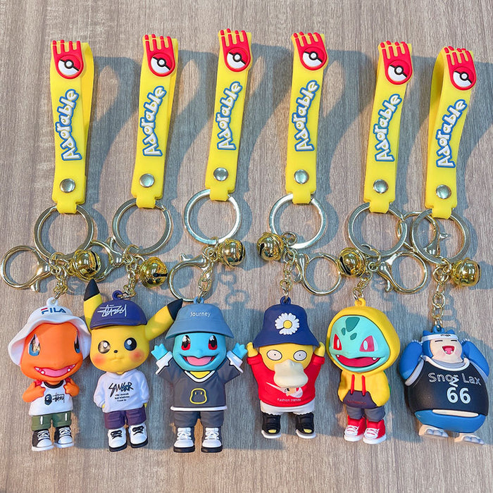 Wholesale Keychain PVC Soft Adhesive Cute Cartoon Doll Keychain (M) JDC-KC-JG272