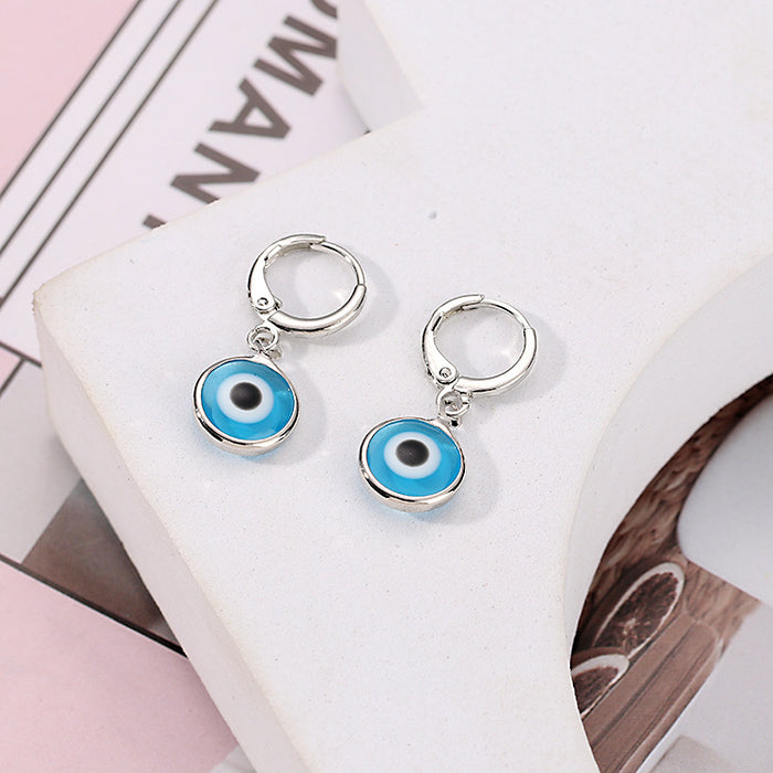 Jewelry WholesaleWholesale Demon Eye Glass Earrings MOQ≥2 JDC-ES-WZX001 Earrings 万之欣 %variant_option1% %variant_option2% %variant_option3%  Factory Price JoyasDeChina Joyas De China