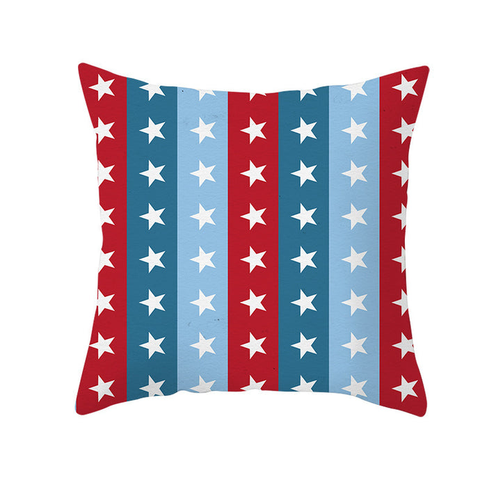 Wholesale 4th of July Independence Day Pillowcase Peach Skin Print MOQ≥2 JDC-PW-Jinze001