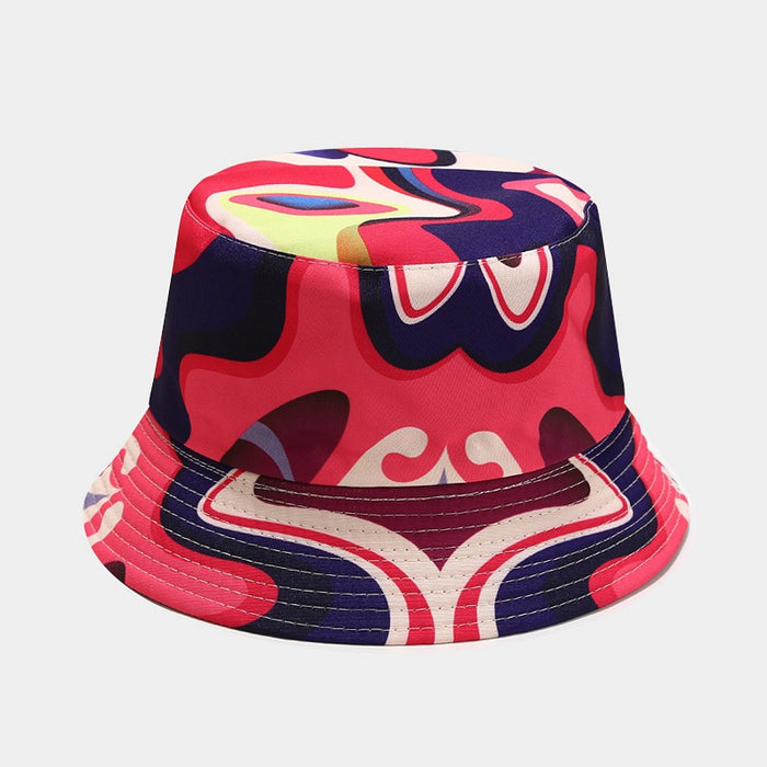 Wholesale ethnic style pattern double-sided sun hat MOQ≥2 JDC-FH-LvYi019