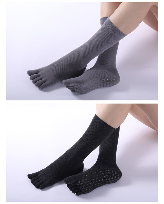 Wholesale Sock Cotton PVC Yoga Non-slip Wear-Resistant Aerobics Feet Five Finger Socks JDC-SK-TYS001